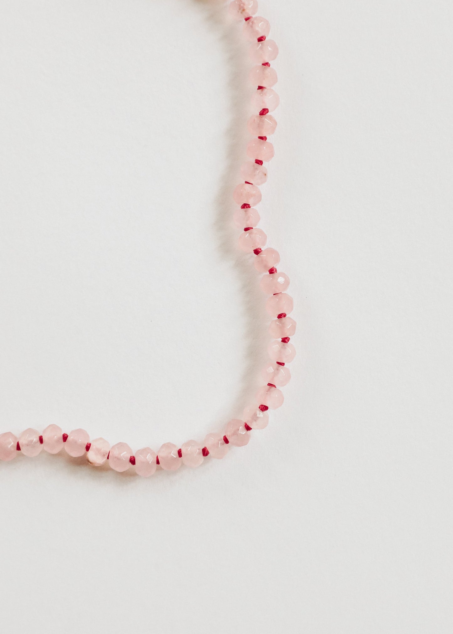 Rose Quartz Natural Gemstone Necklace + 14k Gold Filled Toggle