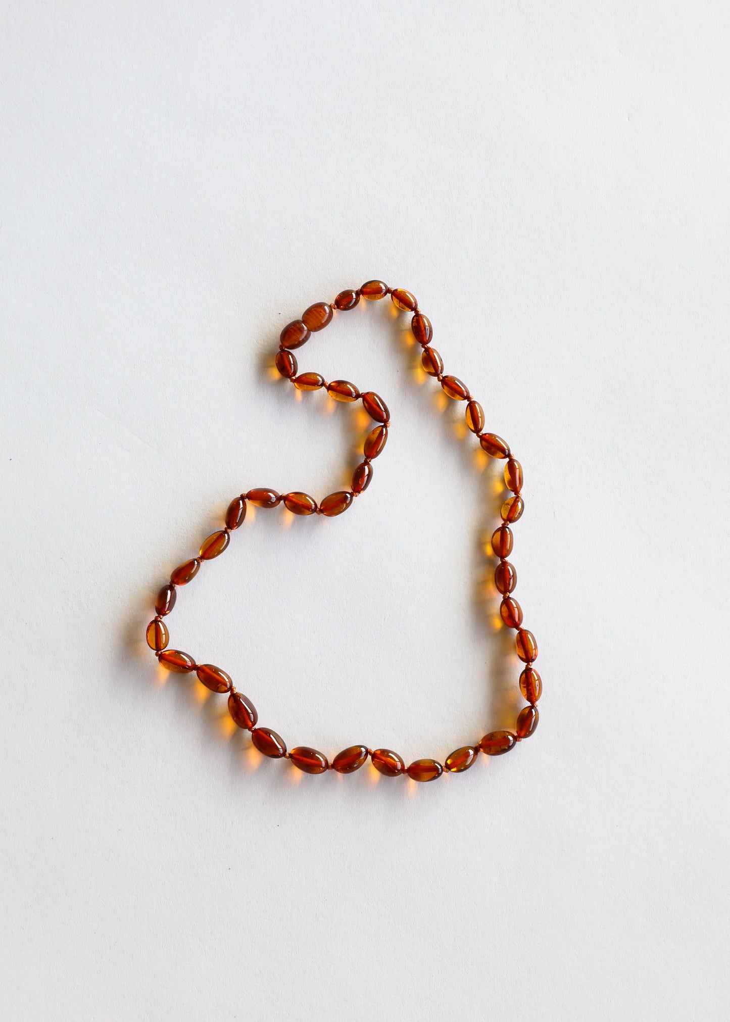 Polished Cognac Baltic Amber Necklace