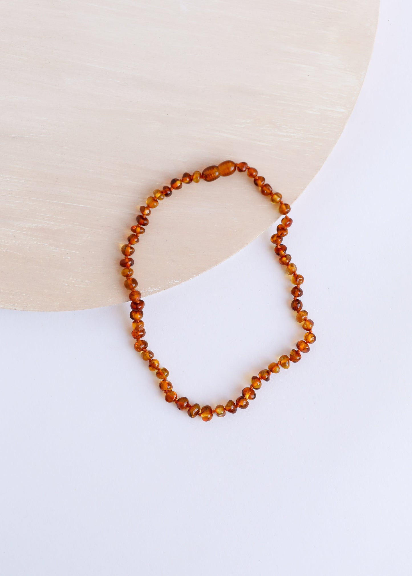Polished Warm Cognac Baltic Amber Necklace