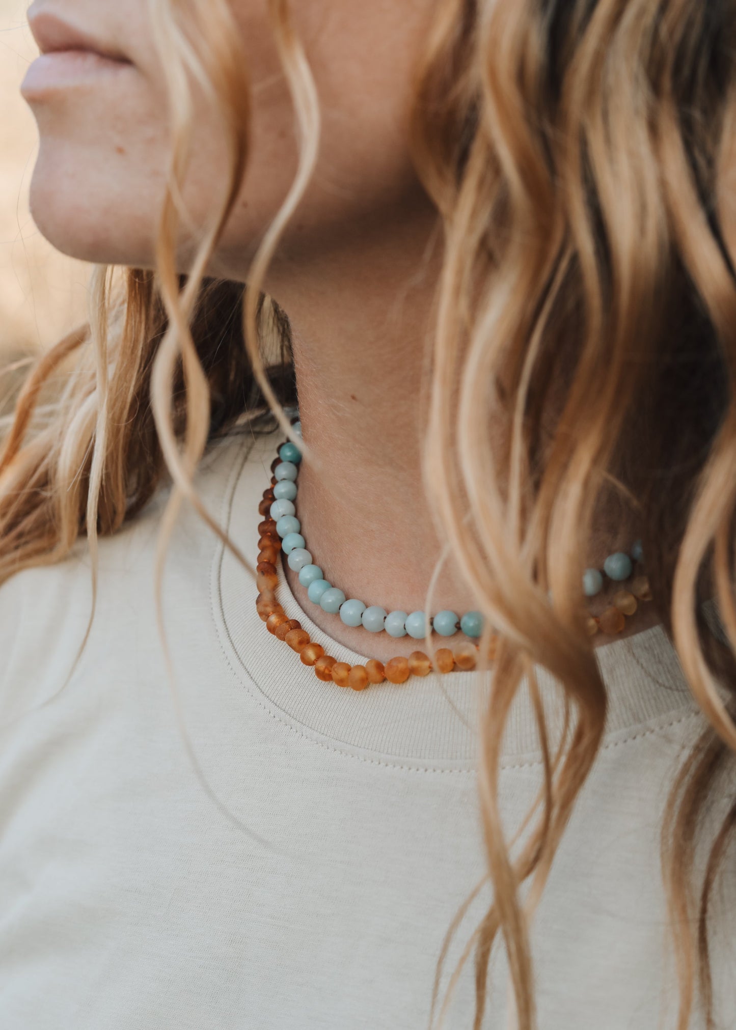Pure Gemstone + Amazonite Necklace