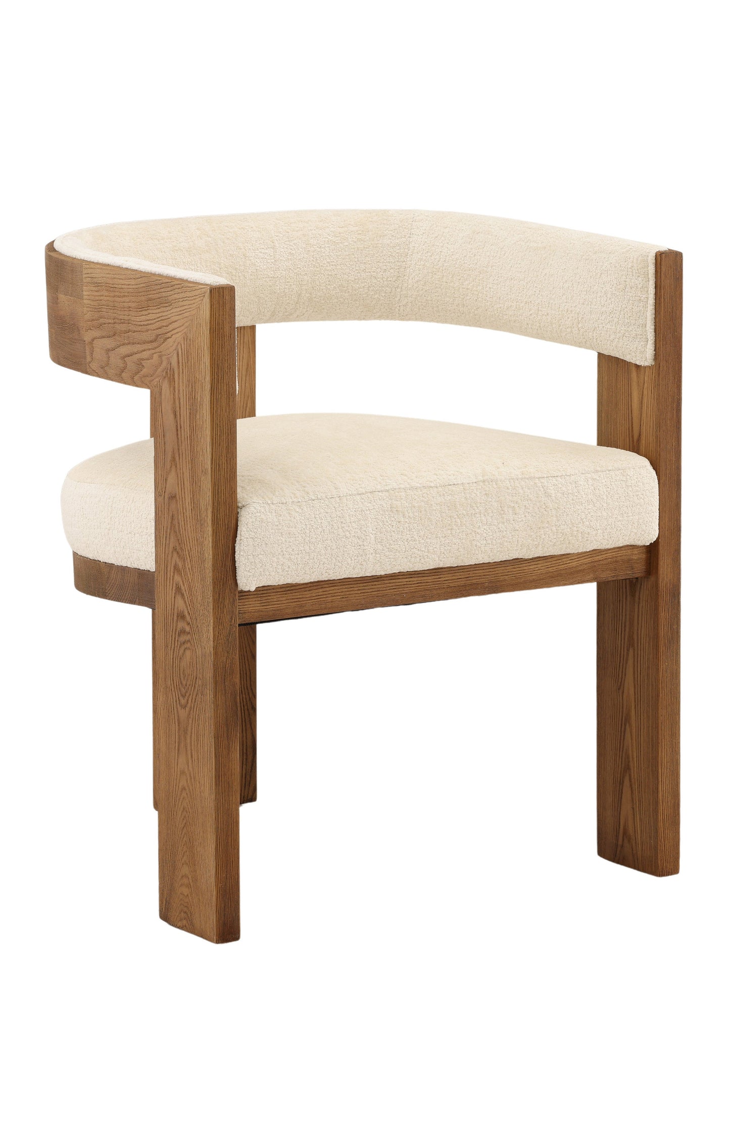 Nolan Chenille Upholstered Dining Chair with Ash Wood Frame
