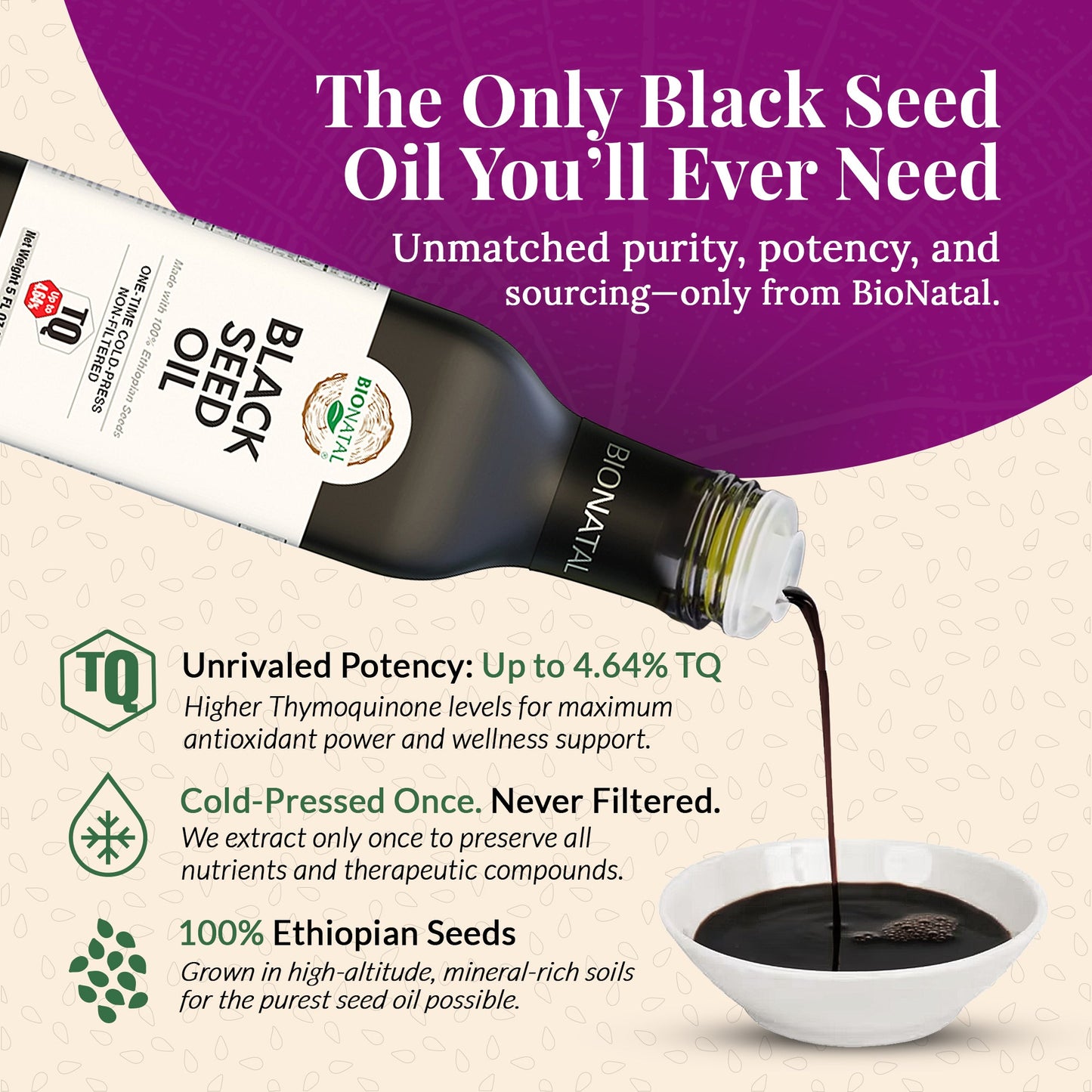 Ethiopian Black Seed Oil 5oz | Glass
