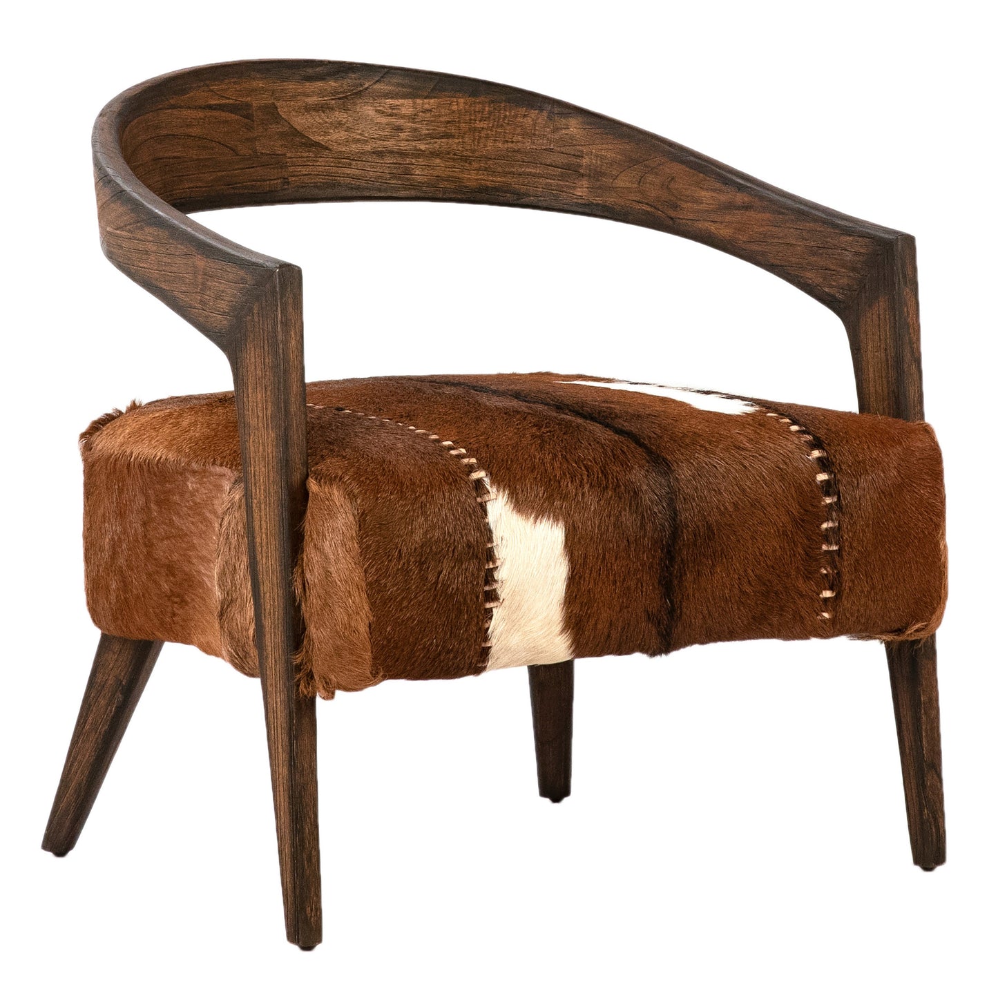 Tamsin Goat Hide & Mindi Wood Accent Chair
