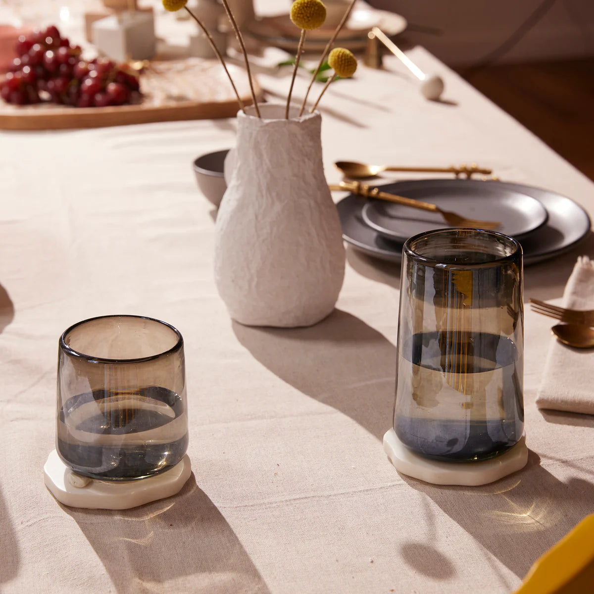Mario Tall Smoke Luster Glass | Set of 4