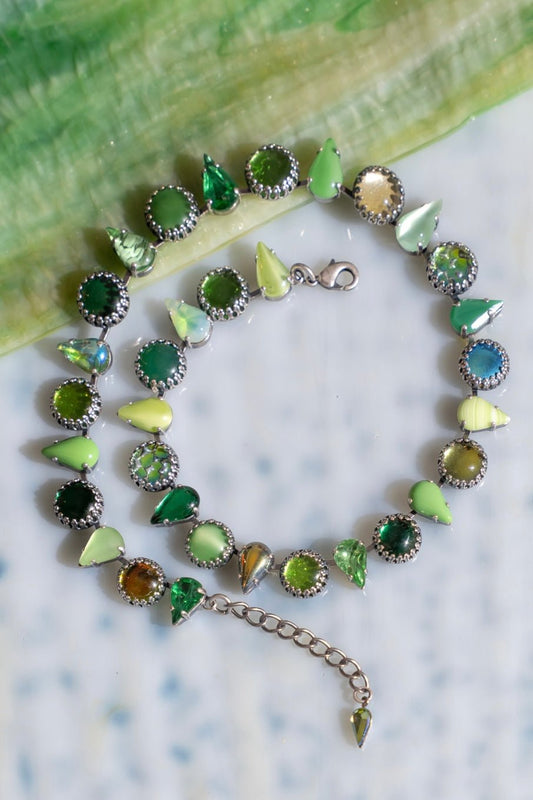 Layering Choker in Salad | Silver