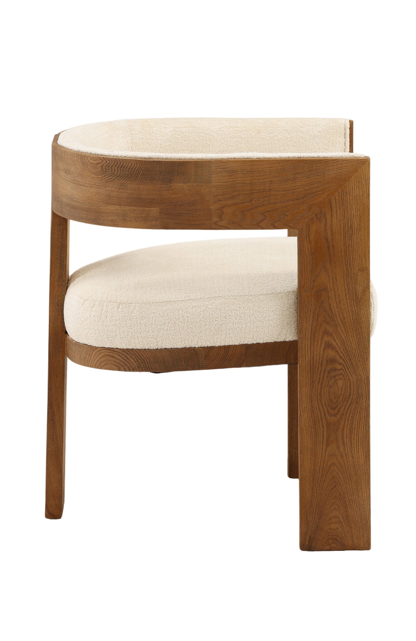 Nolan Chenille Upholstered Dining Chair with Ash Wood Frame