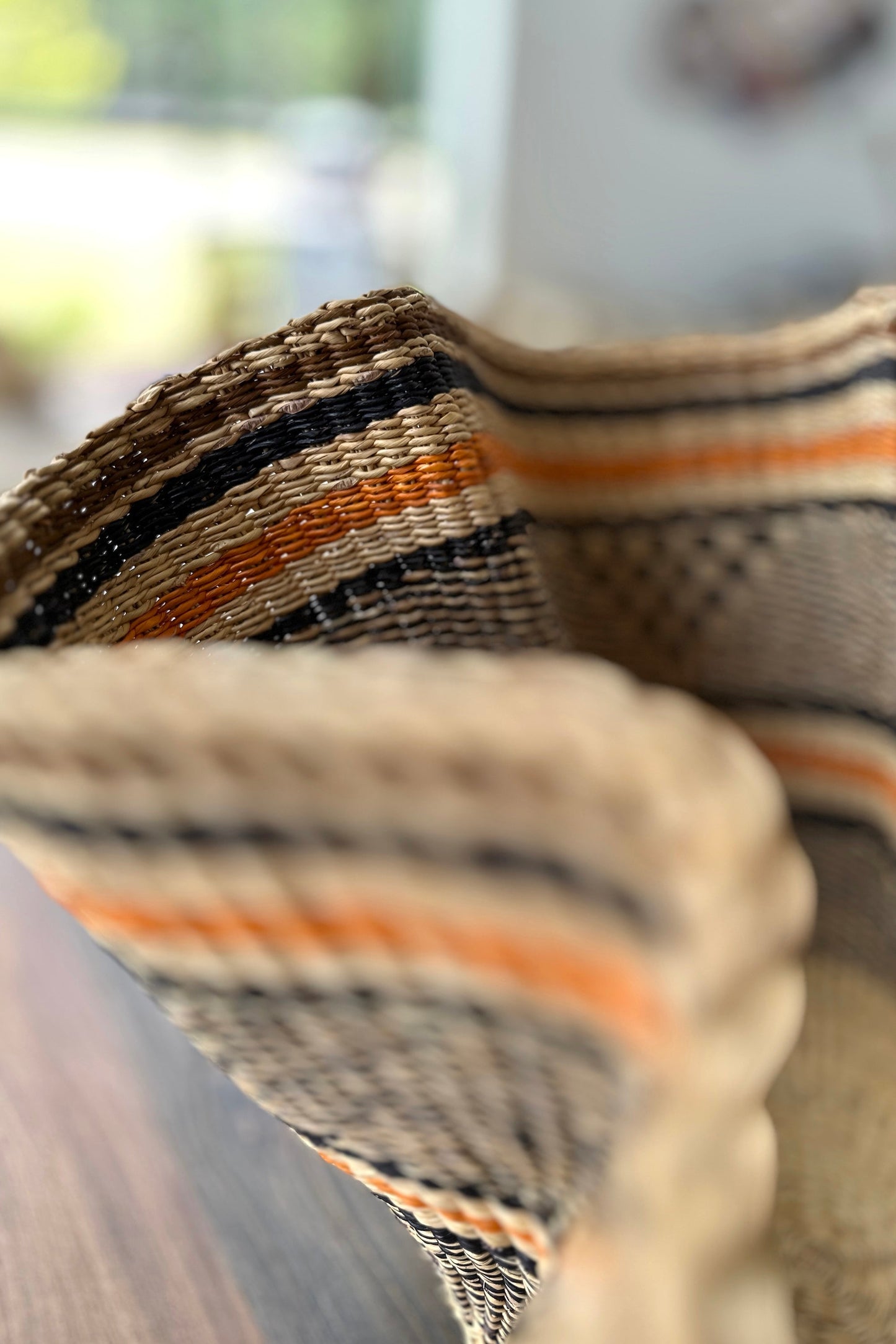 Handwoven Earth Wave Basket