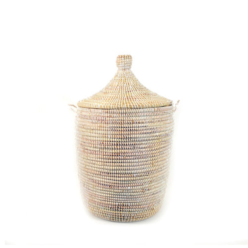 Dou Lid Storage Basket Monochrome White | Medium