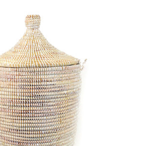Dou Lid Storage Basket Monochrome White | Medium