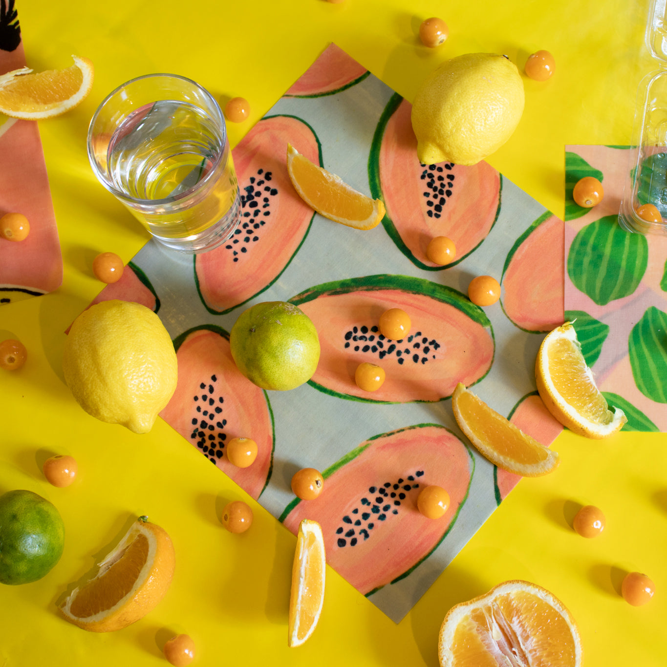 Beeswax Wrap In Fruit Print | 3 pack