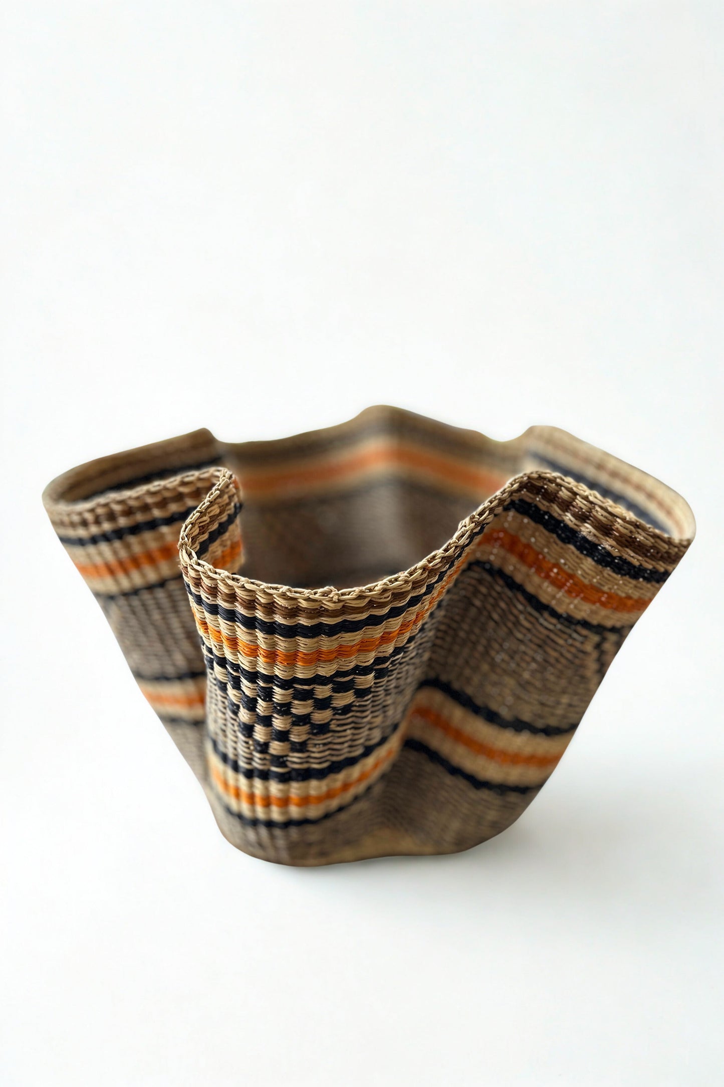 Handwoven Earth Wave Basket