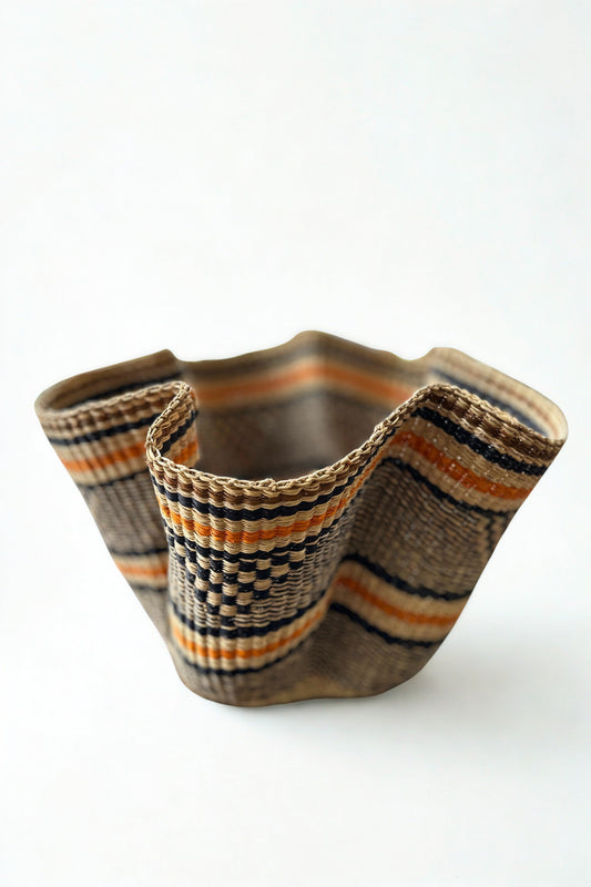 Handwoven Earth Wave Basket