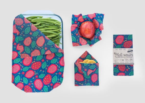 Beeswax Food Wrap | Dragonfruit Print
