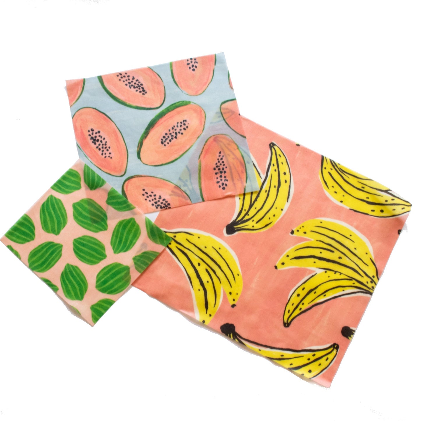 Beeswax Wrap In Fruit Print | 3 pack
