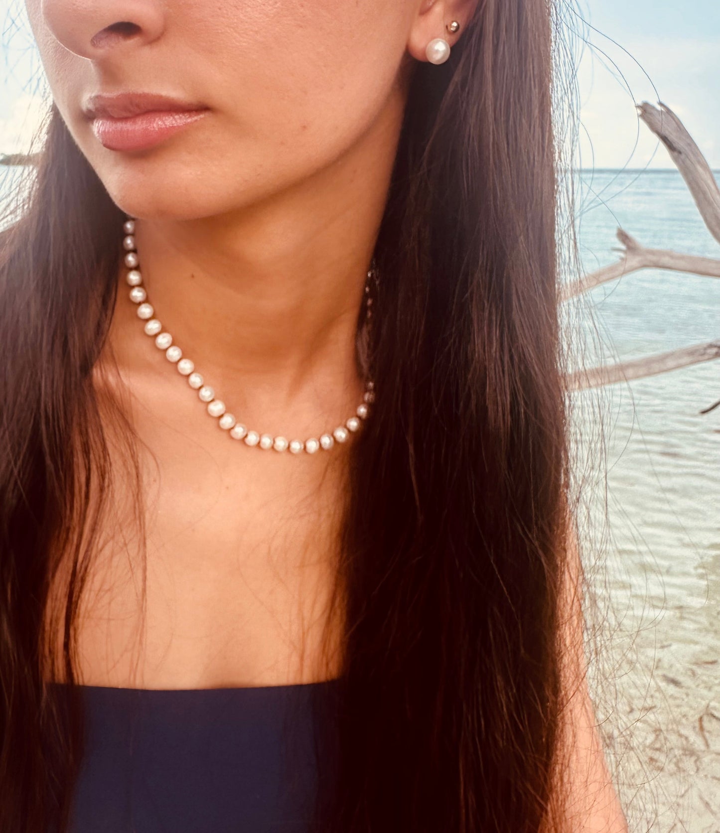 Pure Gemstone + Pearl Necklace