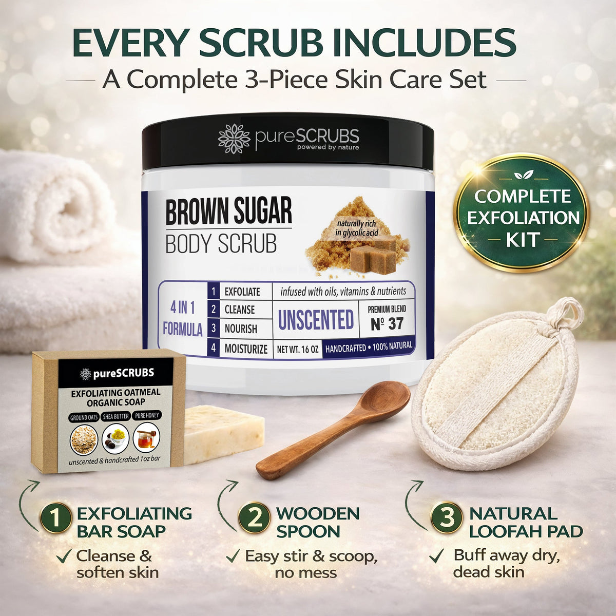 Unscented Body Scrub | Brown Sugar