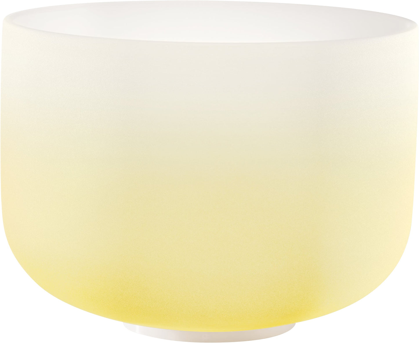 12" Color-Frosted Crystal Singing Bowl, Yellow, Note E4, Solar Plexus Chakra
