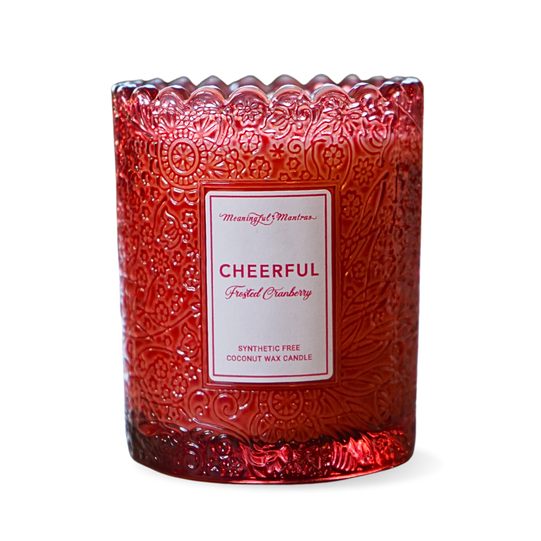 Frosted Cranberry Natural Candle