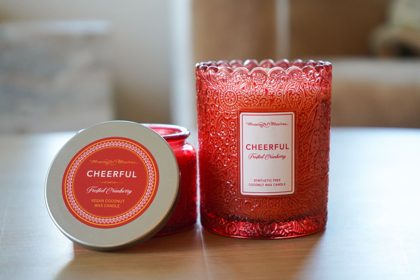 Frosted Cranberry Natural Candle