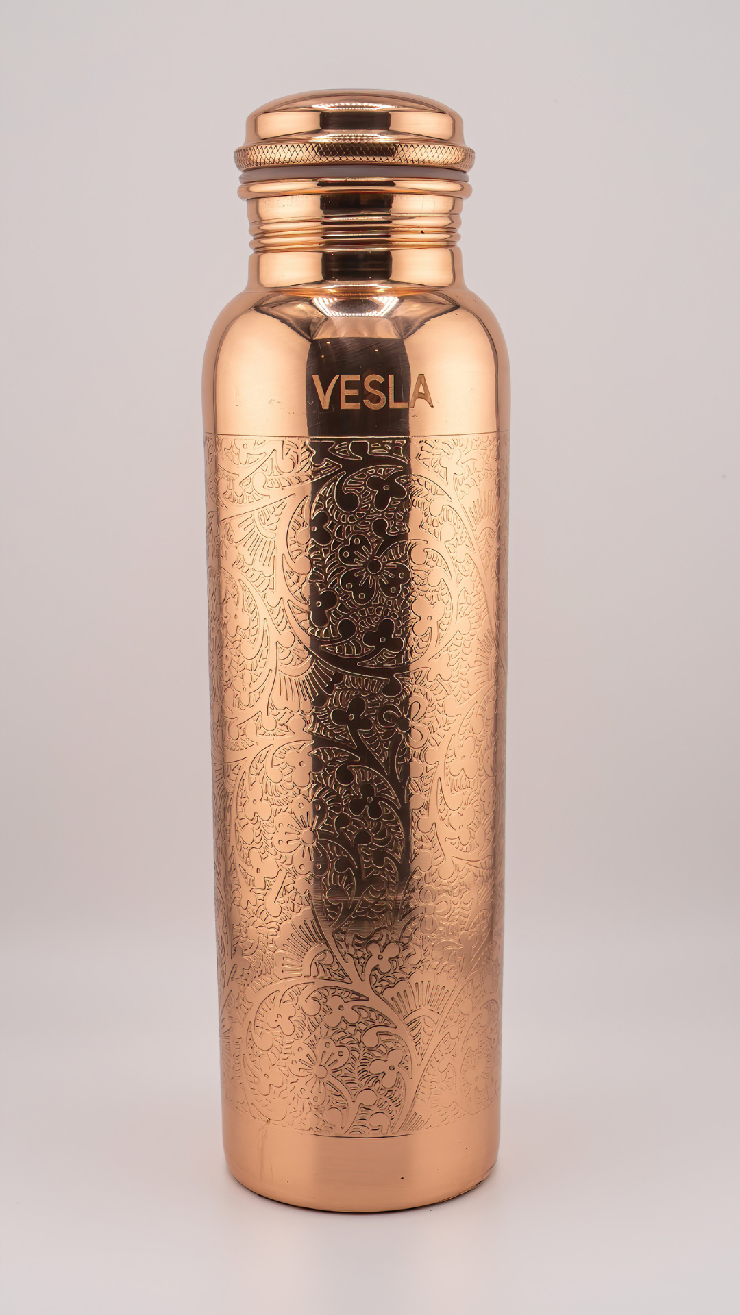 Clover Etch Copper Water Bottle