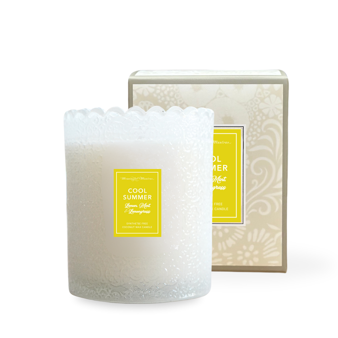 Cool Summer Lemon Mint Natural Candle