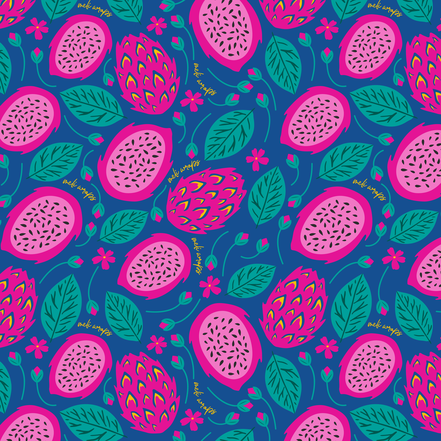 Beeswax Food Wrap | Dragonfruit Print