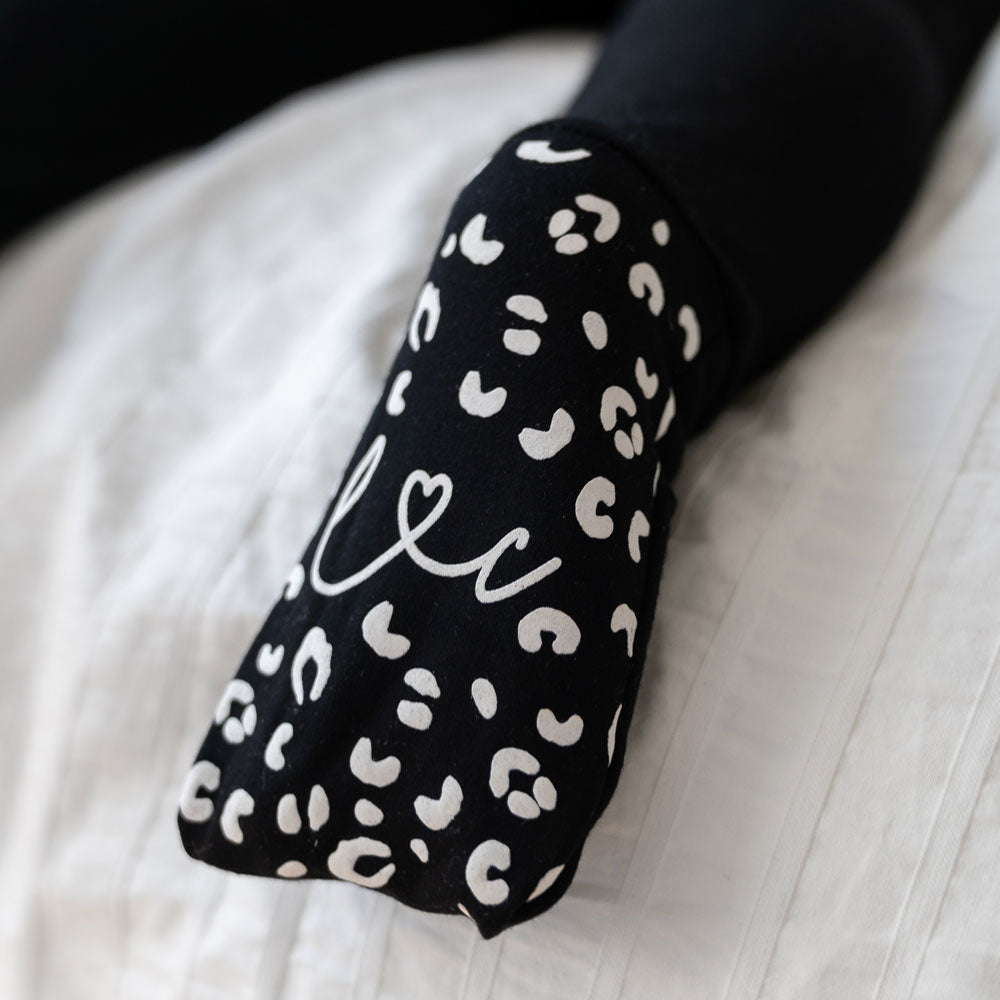 Allie Black Bamboo Ruffle Convertible Footie (2T-4T)