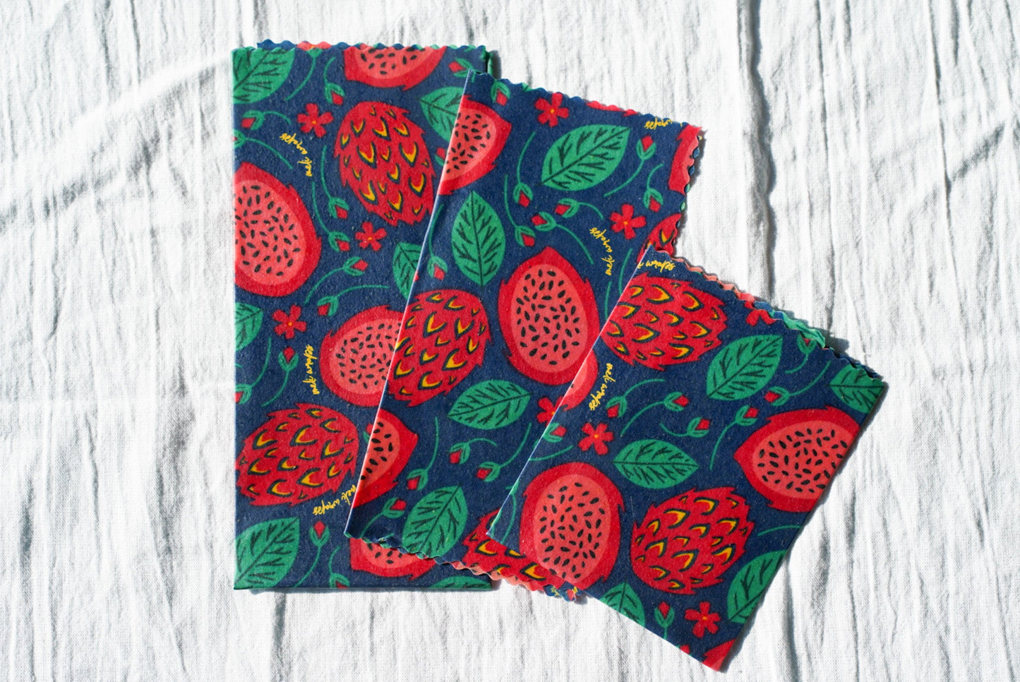 Beeswax Food Wrap | Dragonfruit Print