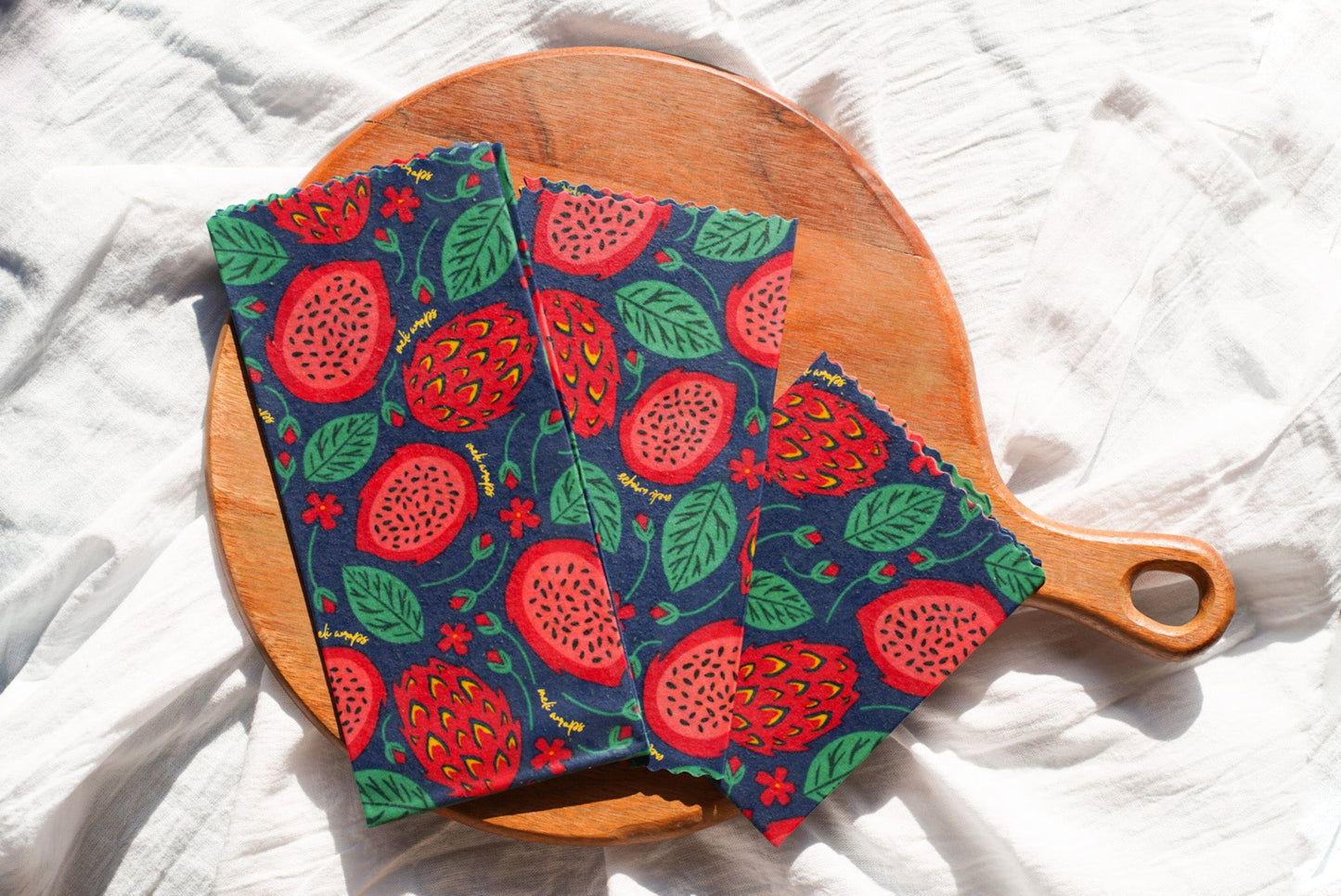 Beeswax Food Wrap | Dragonfruit Print