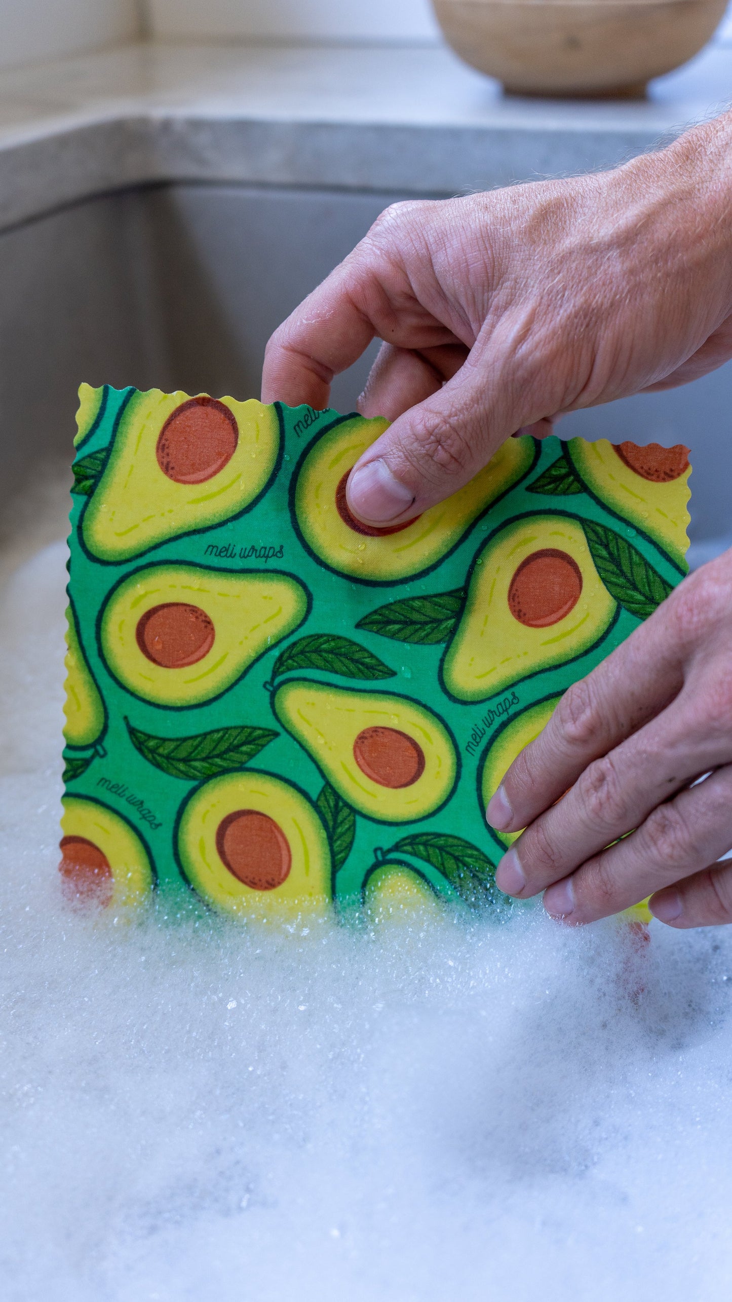 Beeswax Wrap Bulk Roll | Avocado Print