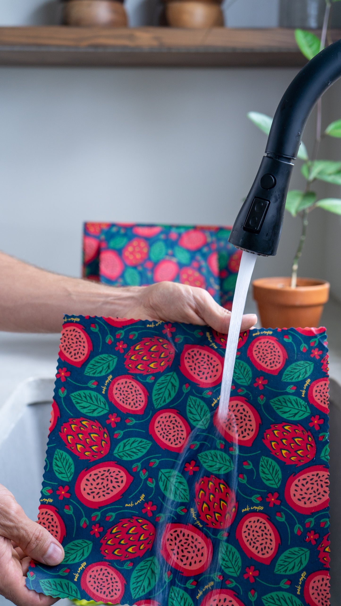 Beeswax Food Wrap | Dragonfruit Print