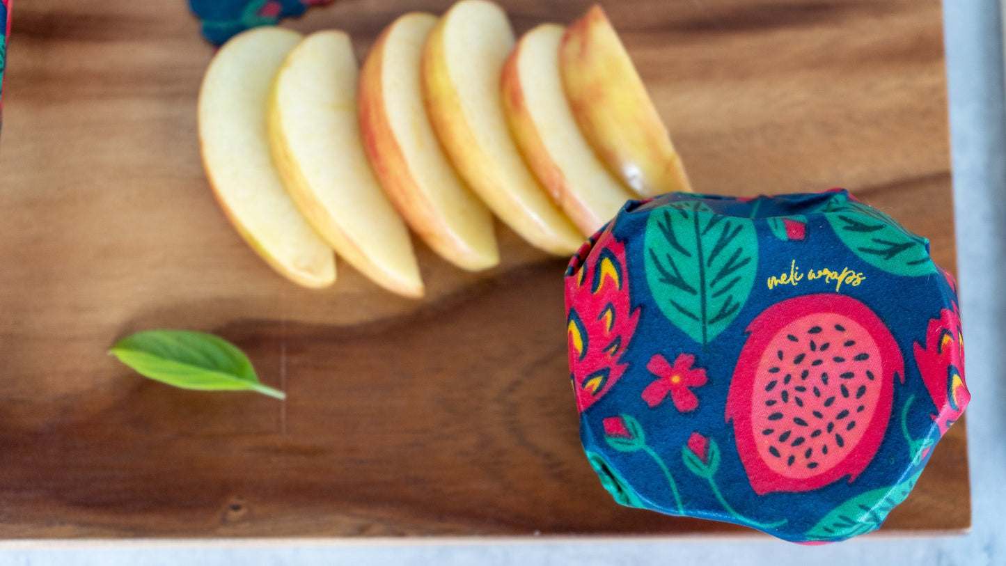 Beeswax Food Wrap | Dragonfruit Print