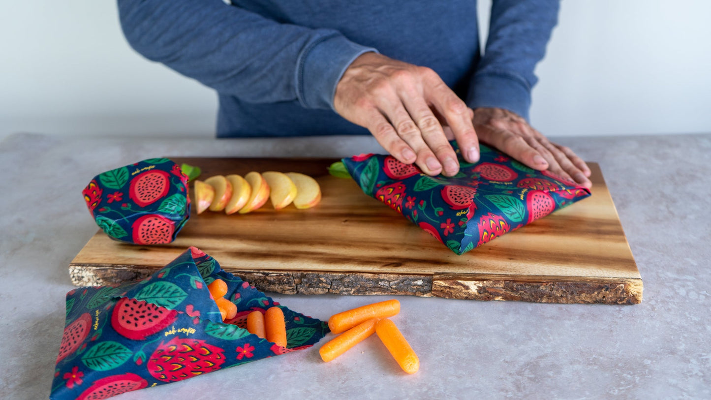 Beeswax Food Wrap | Dragonfruit Print
