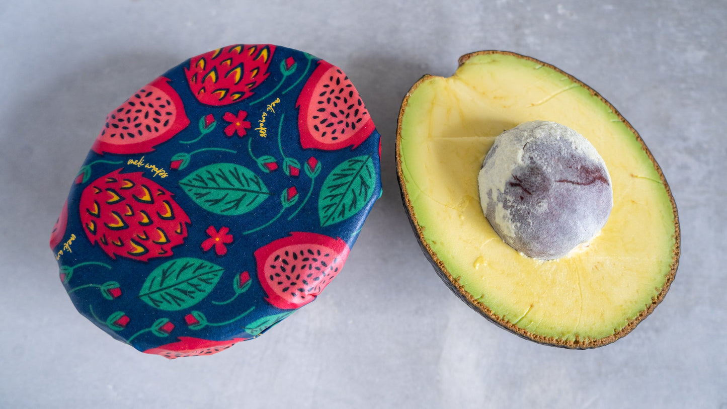 Beeswax Food Wrap | Dragonfruit Print