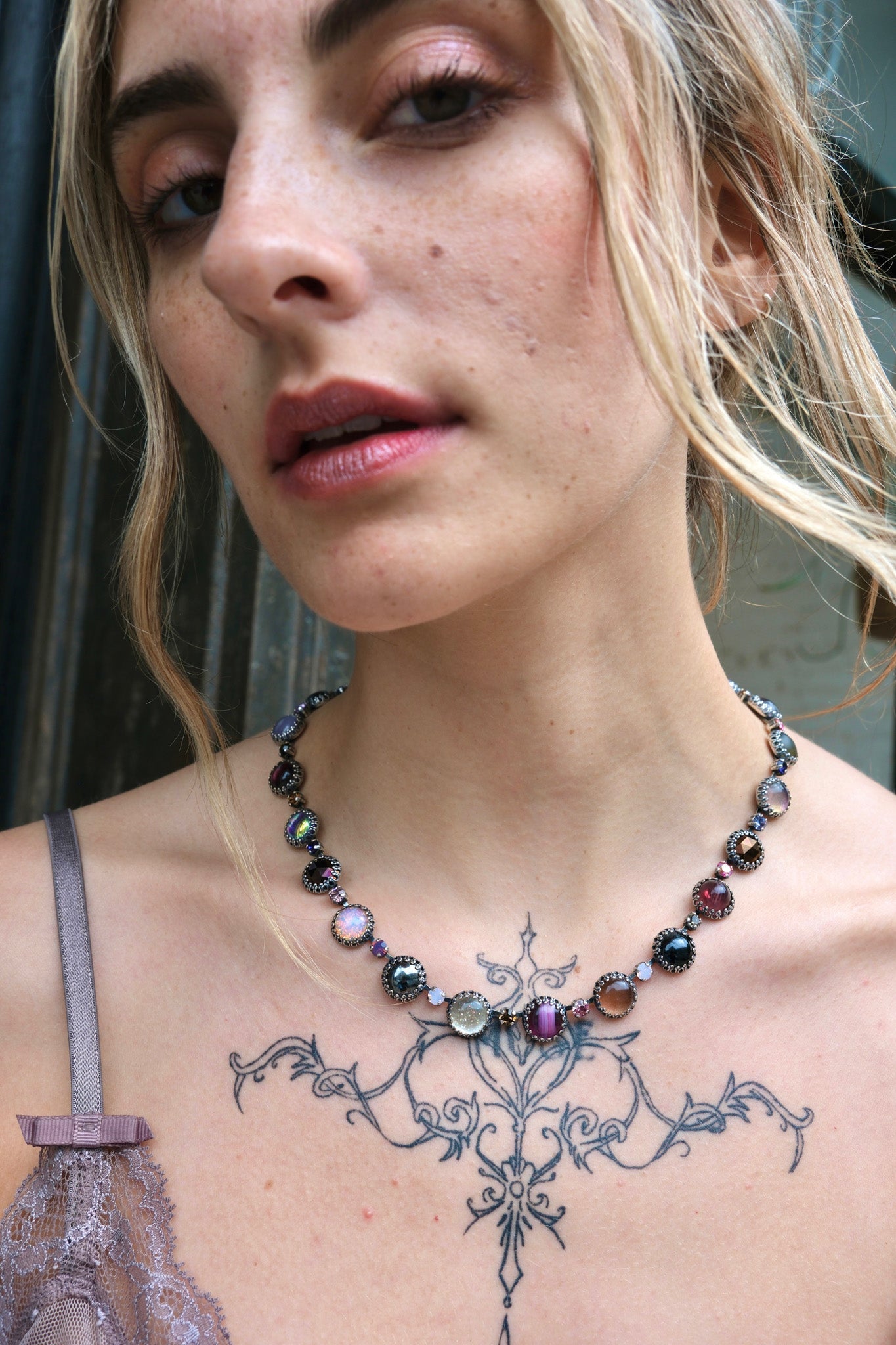 Paint Pot Layering Choker in Punk Rocks | Silver