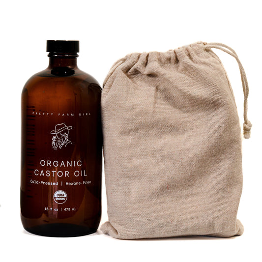 Organic Pure Castor Oil | Cloth Pack Bundle