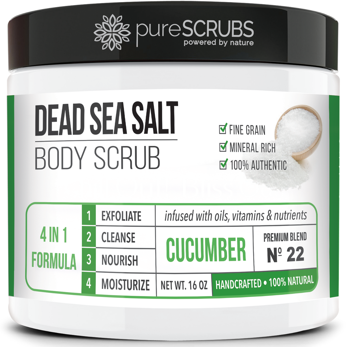 Cucumber Body Scrub | Dead Sea Salt