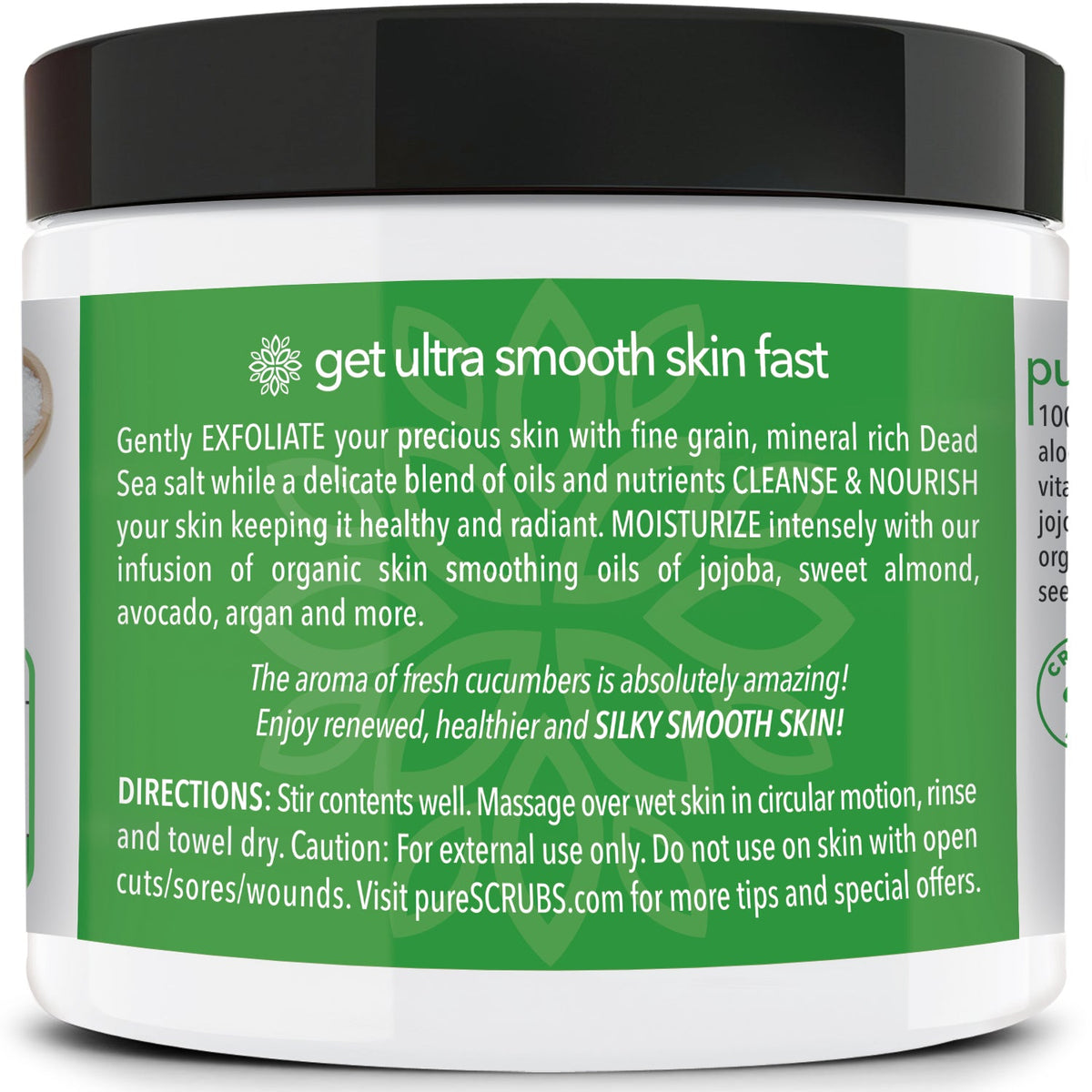 Cucumber Body Scrub | Dead Sea Salt