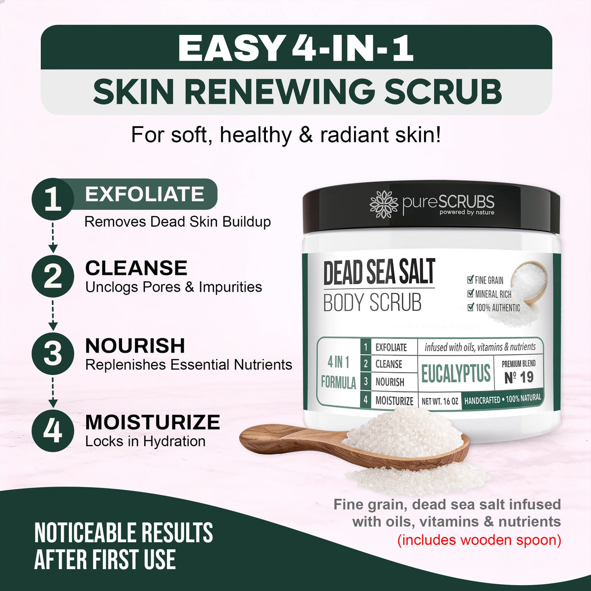 Eucalyptus Body Scrub | Dead Sea Salt