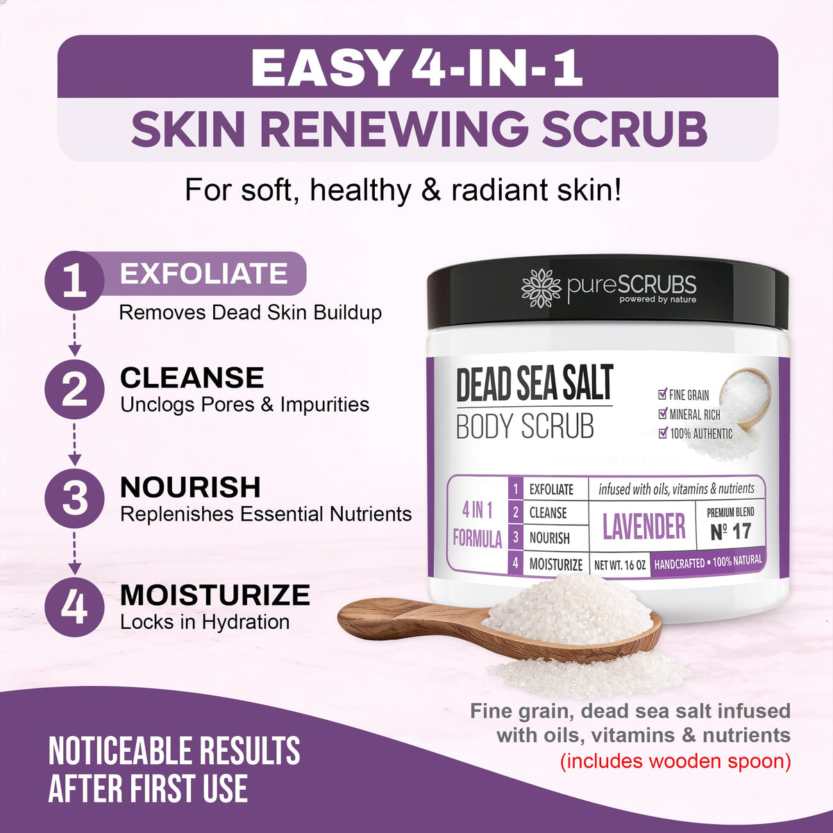 Lavender Body Scrub | Dead Sea Salt