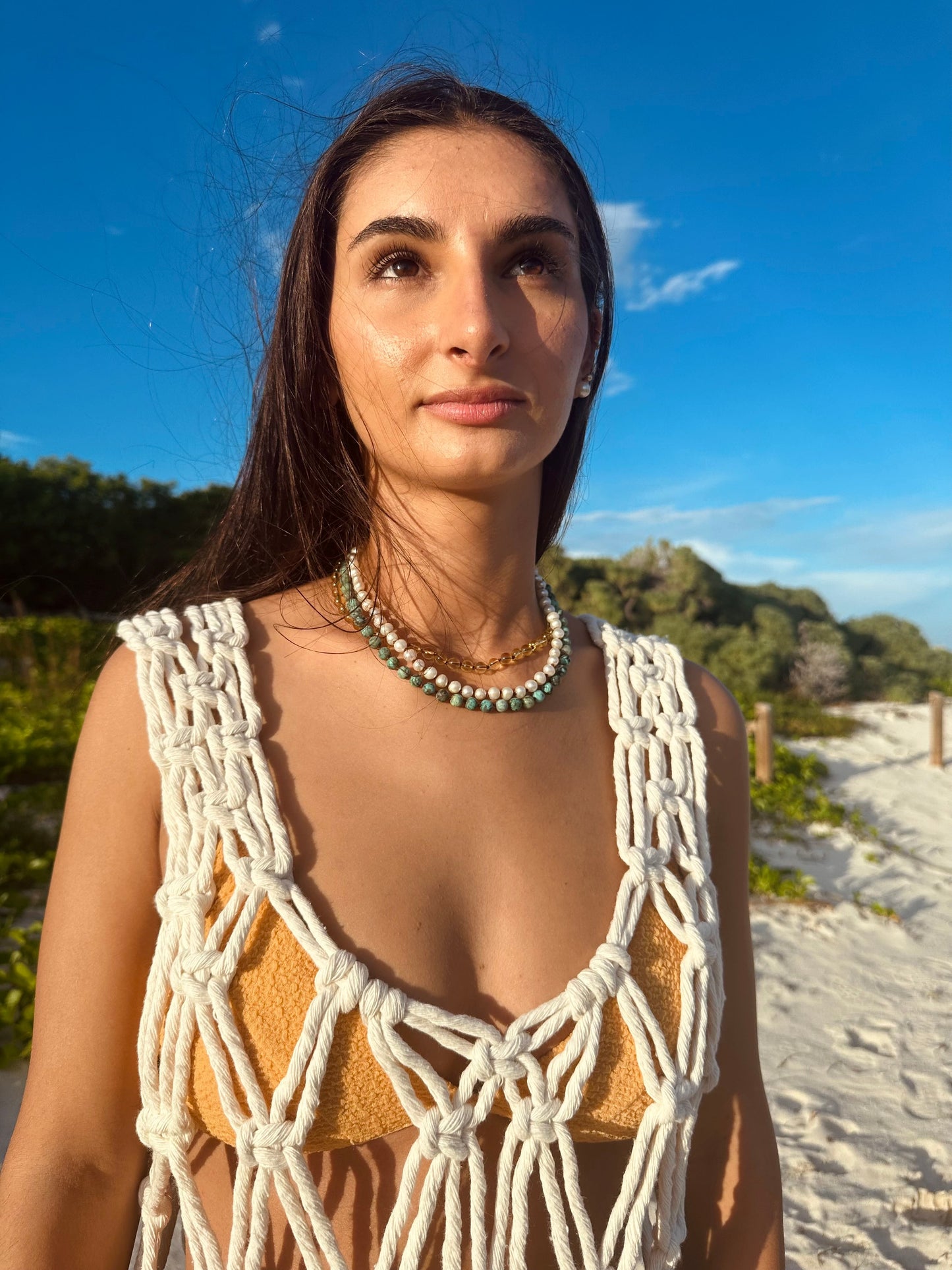 Pure Gemstone + Pearl Necklace