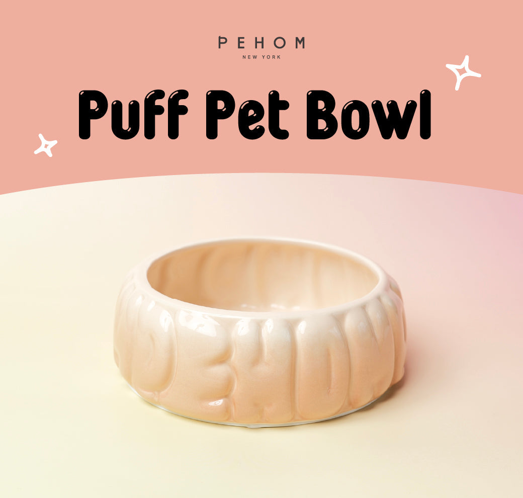 PEHOM | Puff Pet Bowl | Gradient Caramel
