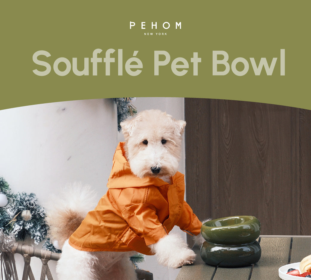 PEHOM | Soufflé Pet Bowl | Avocado Green