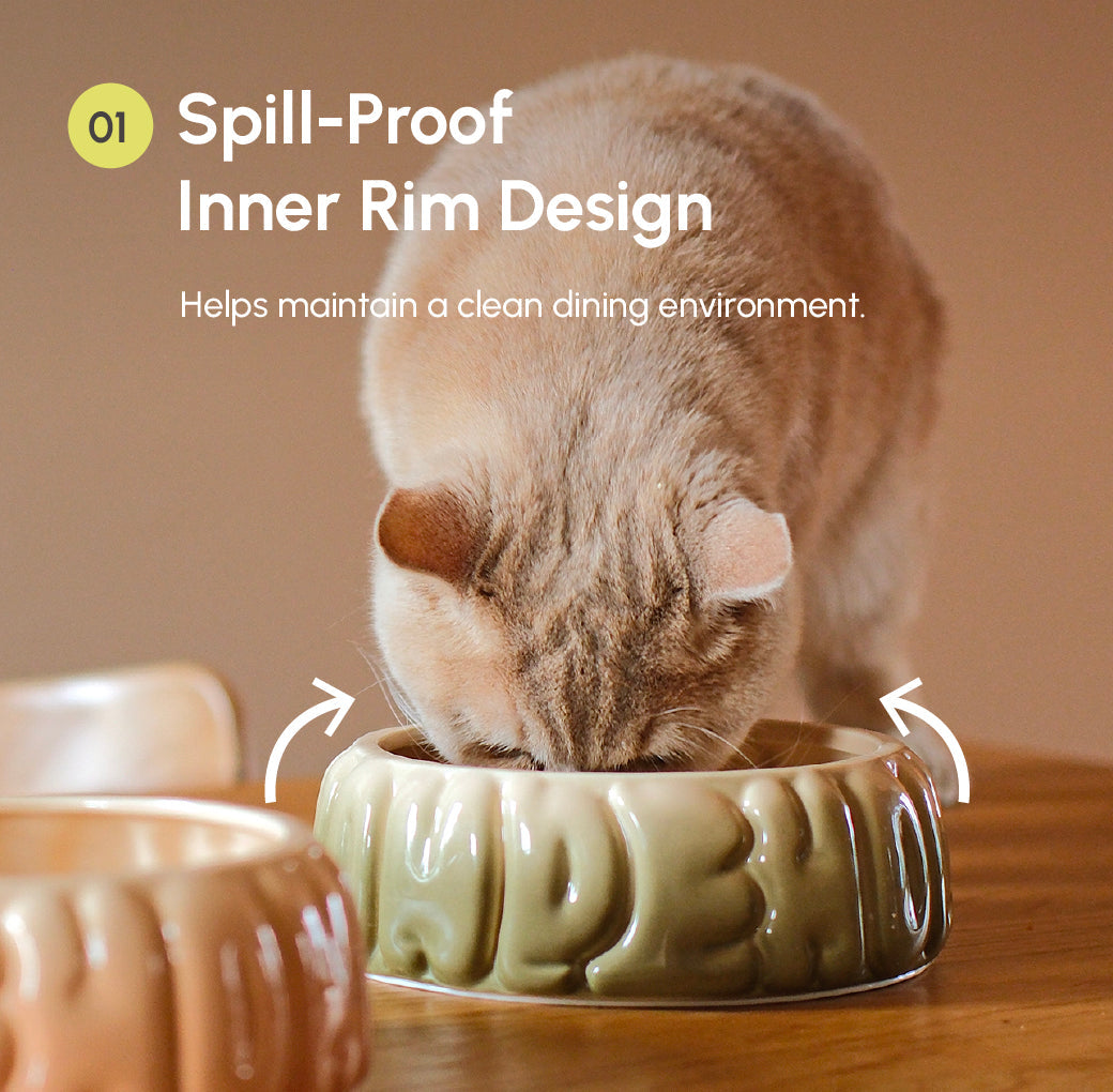 PEHOM | Puff Pet Bowl | Gradient Olive