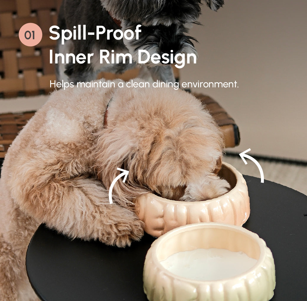 PEHOM | Puff Pet Bowl | Gradient Caramel