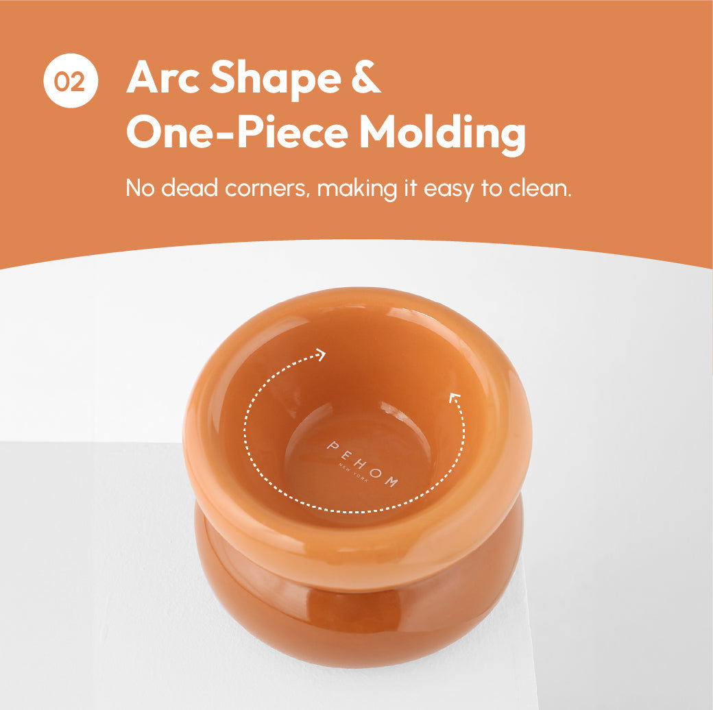 PEHOM | Soufflé Pet Bowl | Amber Orange