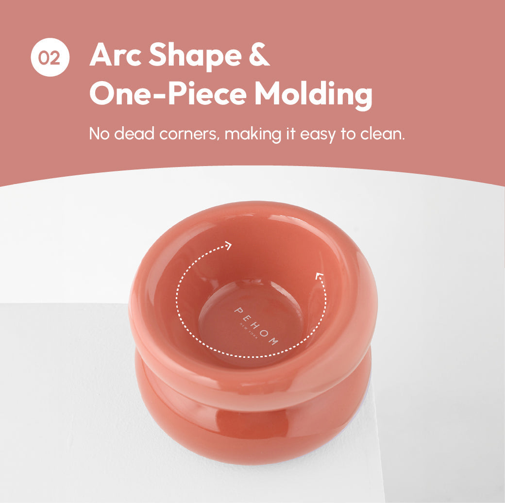 PEHOM | Soufflé Pet Bowl | Rose Pink