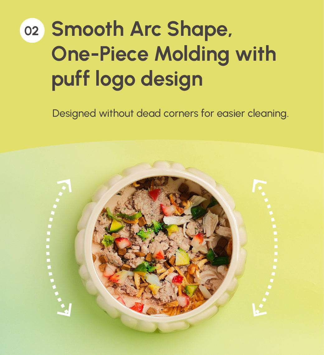 PEHOM | Puff Pet Bowl | Gradient Olive