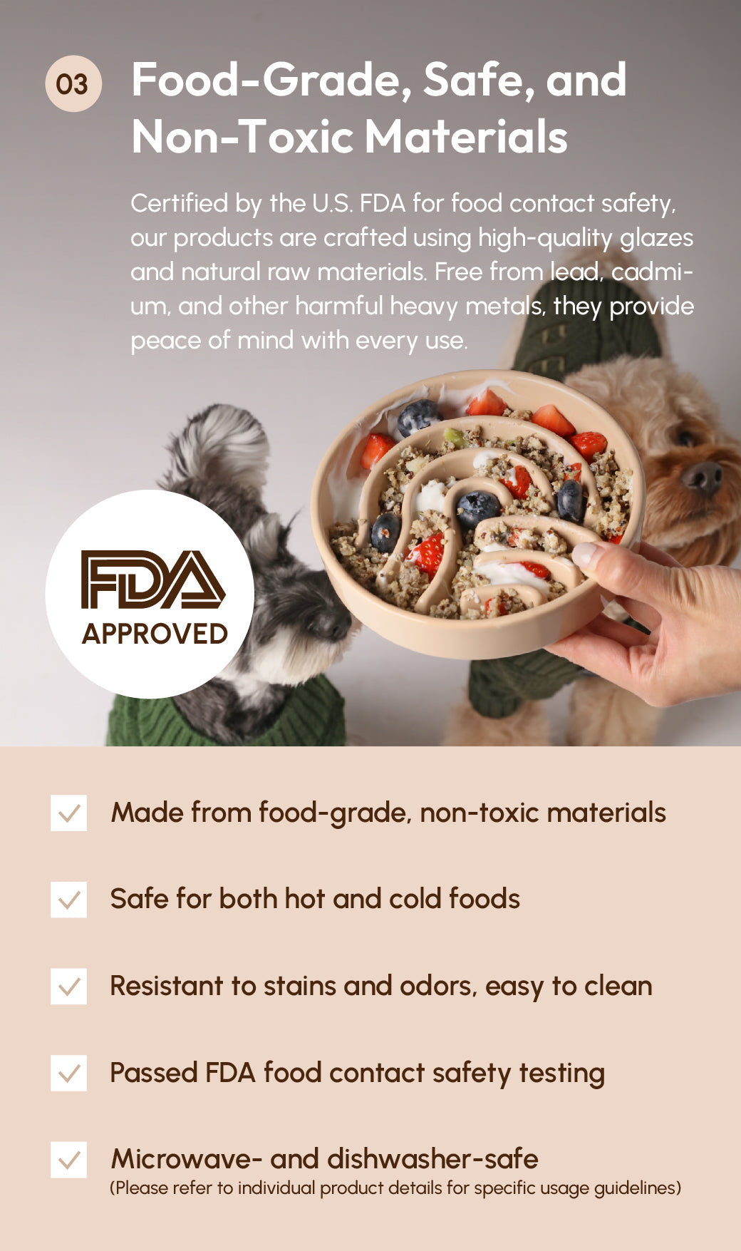 PEHOM | Wave Slow Feeder Dog Bowls