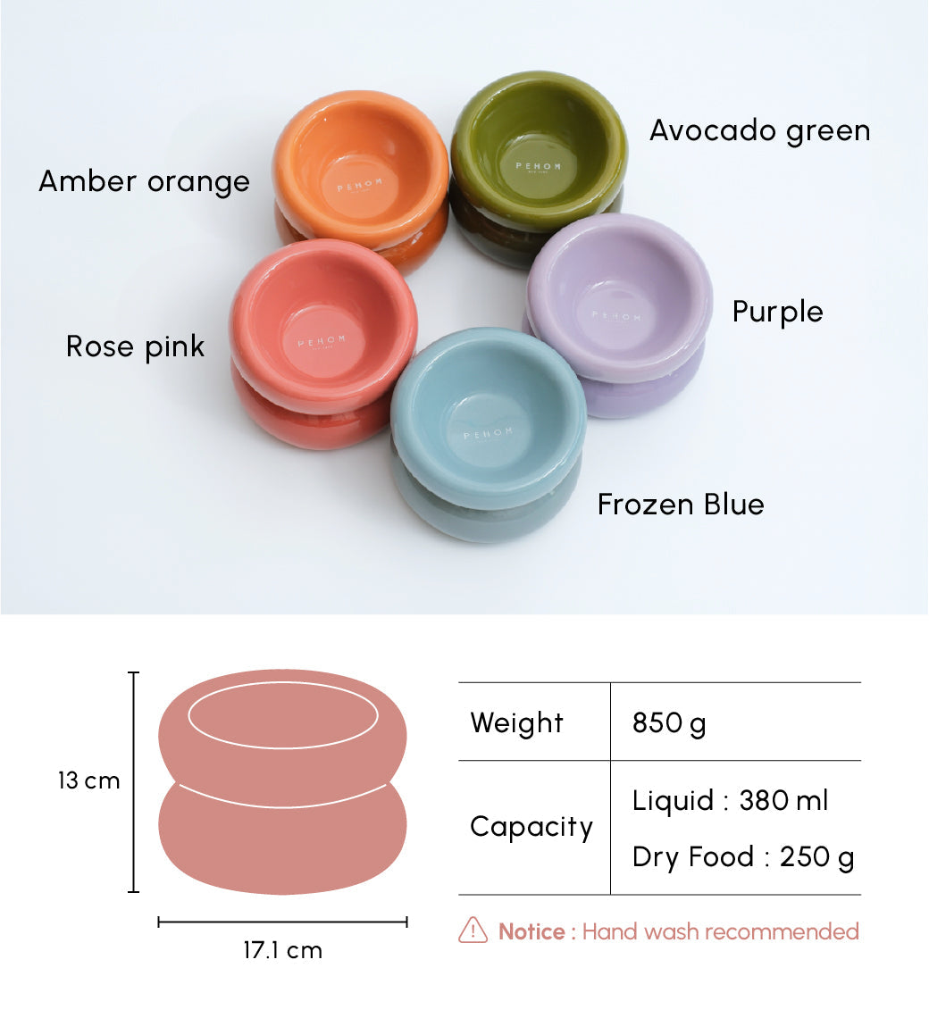 PEHOM | Soufflé Pet Bowl | Rose Pink